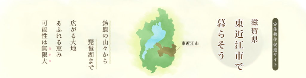 東近江市ホームページの移住定住促進サイトのイメージ図