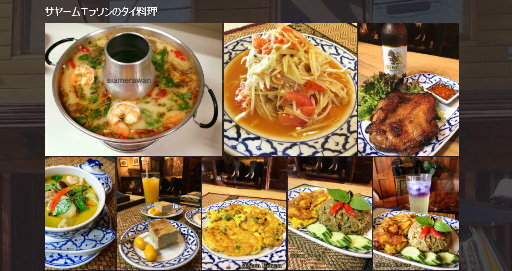 【滋賀県のアジア料理まとめ】東近江市：サヤーム・エラワンの料理