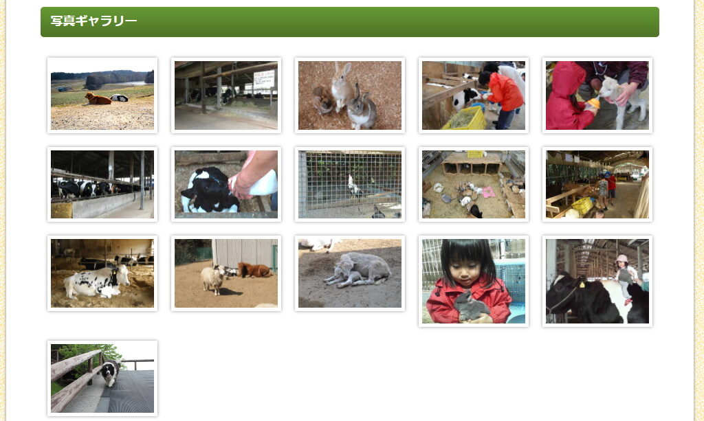 甲賀市にある成田ふれあい牧場の動物たちの写真