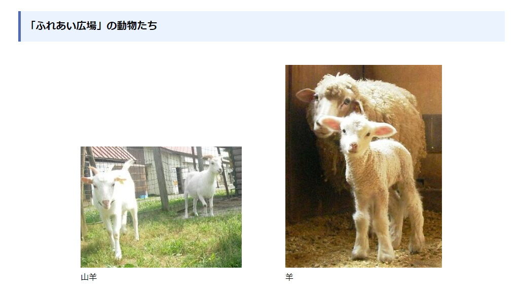 日野町にある滋賀県畜産技術振興センターのふれあい広場の紹介