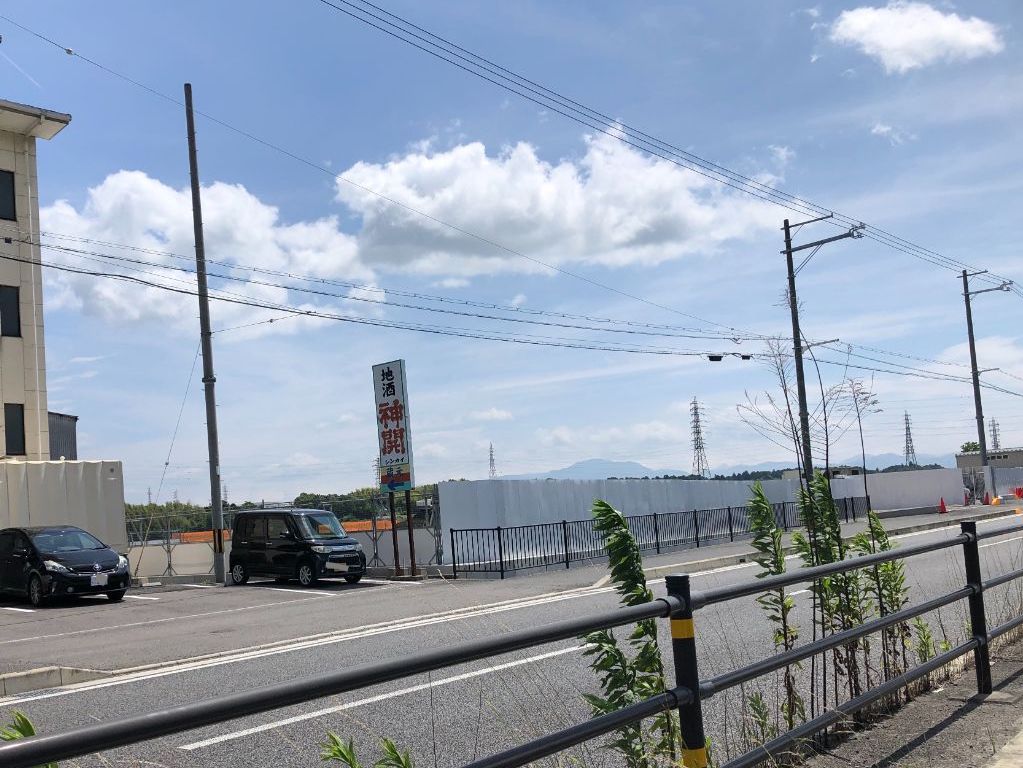 滋賀県甲賀市水口に開店予定の「ジョーシン水口北脇店」工事現場